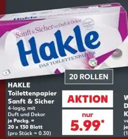Kaufland Hakle Toilettenpapier Sanft & Sicher Angebot