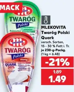 Kaufland MLEKOVITA Twaróg Polski Quark Angebot