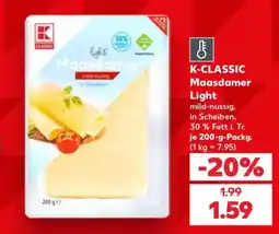 Kaufland K-CLASSIC Maasdamers Light Angebot