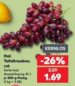 Kaufland Ital. Tafeltrauben, rot Angebot