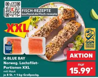 Kaufland K-BLUE BAY Norweg. Lachsfilet-Portionen XXL Angebot