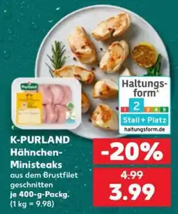 Kaufland K-PURLAND Hähnchen-Ministeaks Angebot