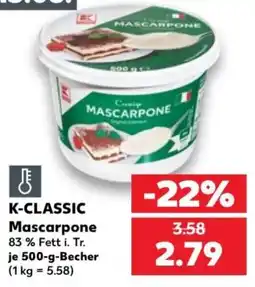 Kaufland K-CLASSIC Mascarpone Angebot