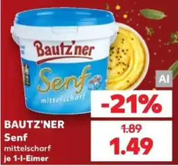 Kaufland BAUTZ'NER Senf mittelscharf Angebot