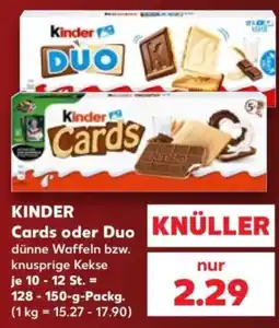 Kaufland Kinder Cards oder Duo Angebot