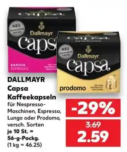Kaufland Dallmayr Capsa Kaffee kapseln Angebot