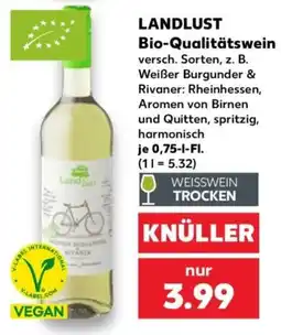 Kaufland LANDLUST Bio-Qualitätswein Angebot