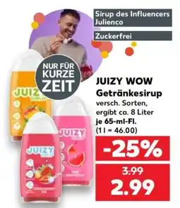 Kaufland JUIZY WOW Getränkesirup Angebot