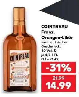 Kaufland COINTREAU Franz. Orangen-Likör Angebot