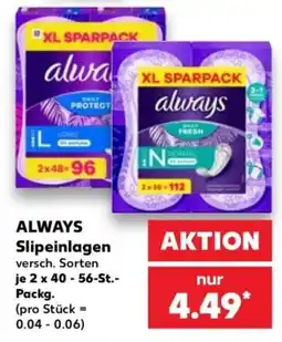Kaufland ALWAYS Slipeinlagen Angebot