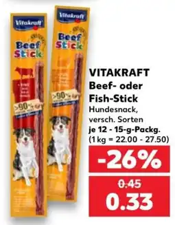 Kaufland Vitakraft Beef- oder Fish-Stick Angebot