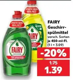 Kaufland FAIRY Geschirrspülmittel Angebot