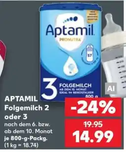 Kaufland Aptamil Folgemilch 2 oder 3 Angebot