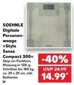 Kaufland SOEHNLE Digitale Personenwaage »Style Sense Compact 300« Angebot