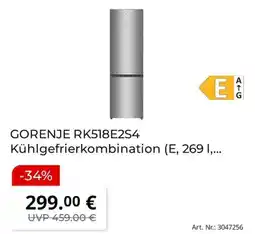 MediaMarkt GORENJE RK518E2S4 Kühlgefrierkombination Angebot