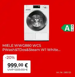 MediaMarkt MIELE WWG880 WCS PWash&TDos&Steam W1 White Angebot