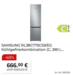 MediaMarkt SAMSUNG RL38C775CS9/EG Kühlgefrierkombination Angebot