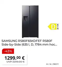 MediaMarkt SAMSUNG RS80F65KDFEF RS80F Side-by-Side Angebot