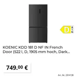 MediaMarkt KOENIC KDD 181 D NF IN French Door Angebot