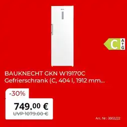 MediaMarkt BAUKNECHT GKN W19170C Gefrierschrank Angebot