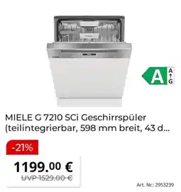 MediaMarkt MIELE G 7210 SCi Geschirrspüler Angebot