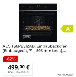MediaMarkt AEG TS6PB51ZAB, Einbaubackofen Angebot
