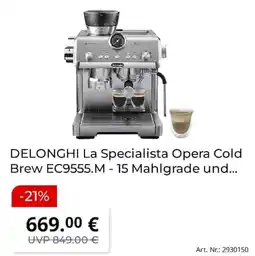 MediaMarkt DELONGHI La Specialista Opera Cold Brew EC9555.M Angebot