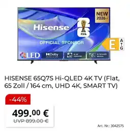 MediaMarkt HISENSE 65Q7S Hi-QLED 4K TV Angebot