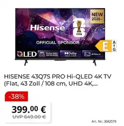 MediaMarkt HISENSE 43Q7S PRO Hi-QLED 4K TV Angebot