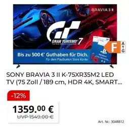 MediaMarkt SONY BRAVIA 3 II K-75XR35M2 LED TV Angebot