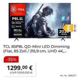MediaMarkt TCL 85P8L QD-Mini LED Dimming Angebot