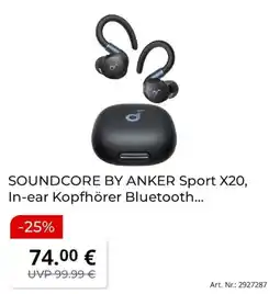 MediaMarkt SOUND CORE BY ANKER Sport X20, In-ear Kopfhörer Bluetooth Angebot