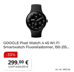 MediaMarkt GOOGLE Pixel Watch 4 45 Wi-Fi Smartwatch Fluorelastomer Angebot