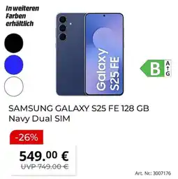 MediaMarkt SAMSUNG GALAXY S25 FE 128 GB Angebot