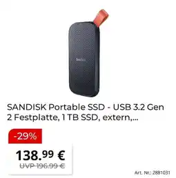 MediaMarkt SANDISK Portable SSD Angebot