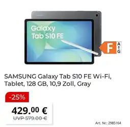 MediaMarkt SAMSUNG Galaxy Tab S10 FE Wi-Fi Angebot