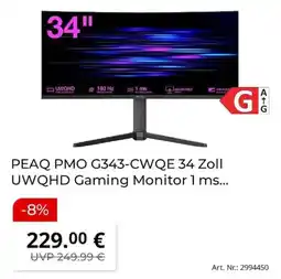MediaMarkt PEAQ PMO G343-CWQE 34 Zoll UWQHD Gaming Monitor Angebot