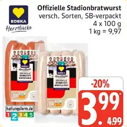 Marktkauf EDEKA Herzstücke Offizielle Stadionbratwurst Angebot