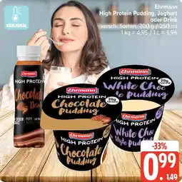Marktkauf Ehrmann High Protein Pudding, Joghurt oder Drink Angebot