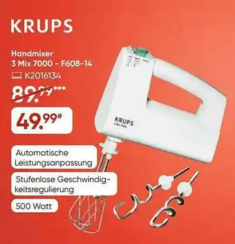 Galeria Krups Handmixer 3 Mix 7000 - F608-14 Angebot