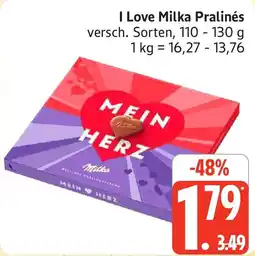 Marktkauf I Love Milka Pralinés Angebot
