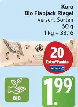 Marktkauf Koro Bio Flapjack Riegel Angebot