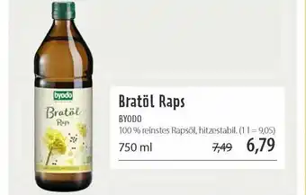 Superbiomarkt Bratöl Raps Byodo Angebot