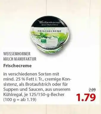 basic Weissenhorner Milch Manufaktur Frischecreme Angebot