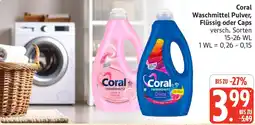 Marktkauf Coral Waschmittel Pulver, Flüssig oder Caps Angebot
