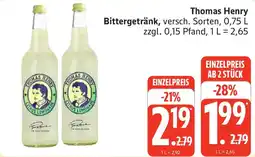Marktkauf Thomas Henry Bittergetränk Angebot
