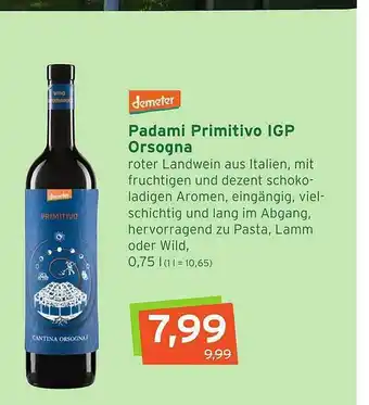 Naturgut Demeter Padami Primitivo Igp Orsogna Angebot