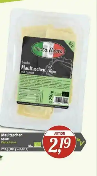 Pro Biomarkt Maultaschen Spina Pasta Nuova Angebot