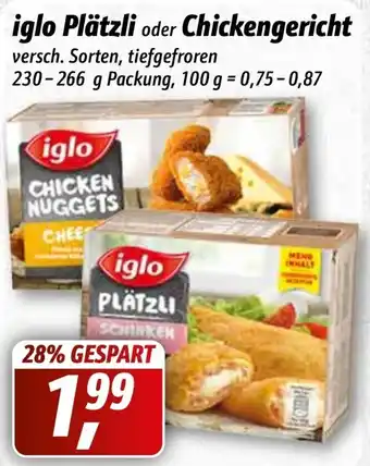 Simmel Iglo Plätzli oder Chickengericht 230-266g Angebot