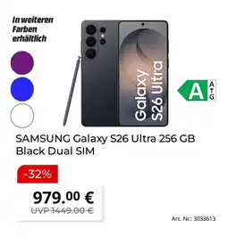 MediaMarkt Samsung galaxy s26 ultra 256 gb Angebot